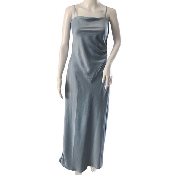 NWT House of Harlow 1960 Baby Blue Midi Satin Slip Dress - XL - Picture 1 of 6